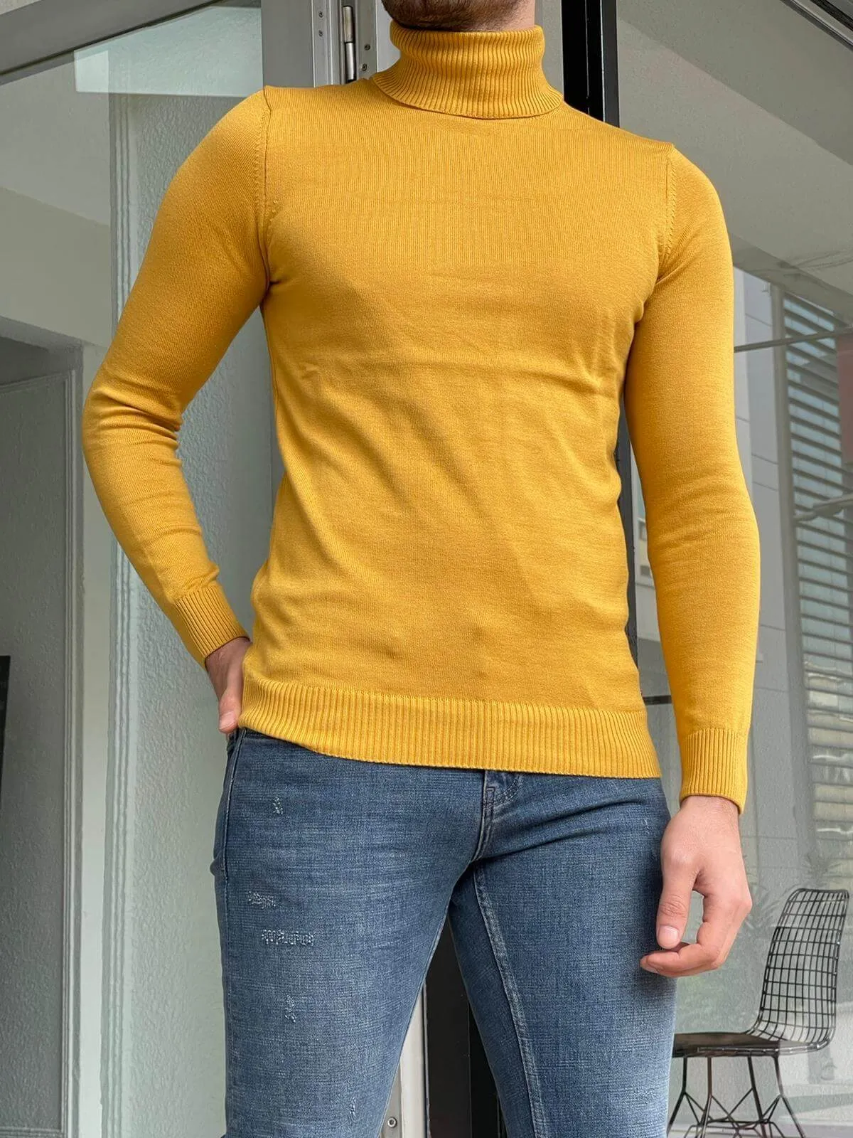 Osaka Yellow Half Turtleneck