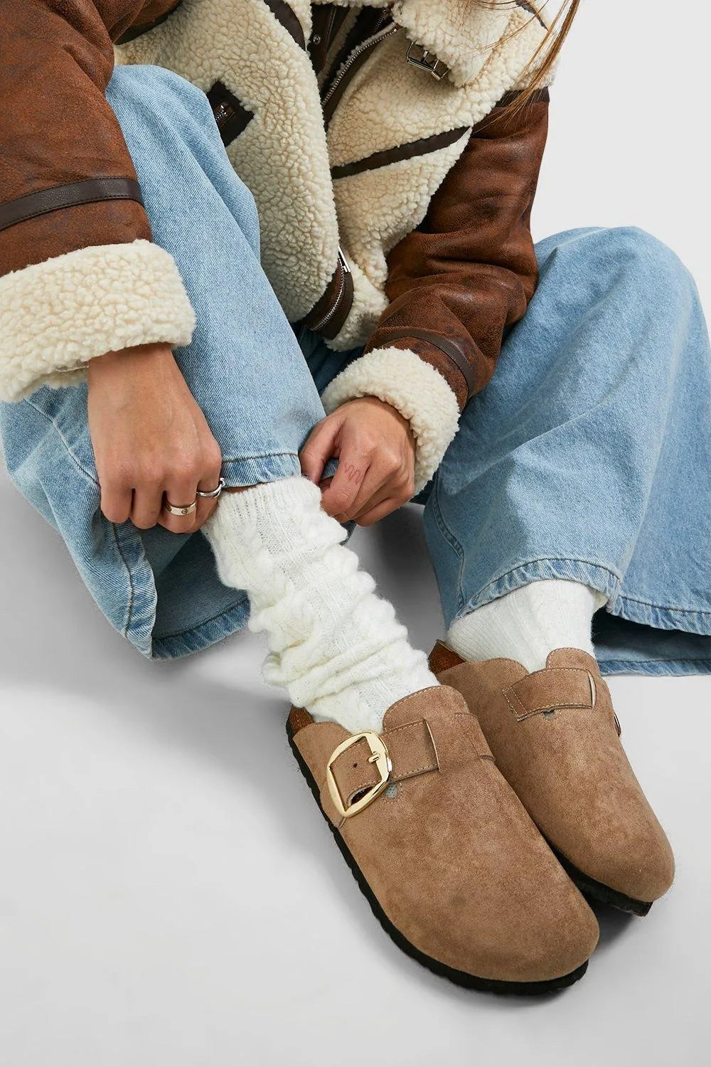 Oversized Buckle Clogs