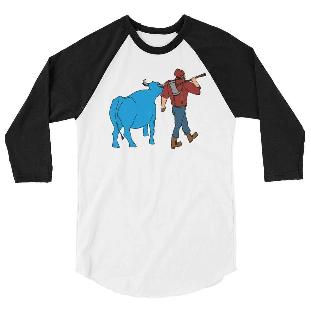 Paul Bunyan/Babe the Blue Ox Men's/Unisex Raglan