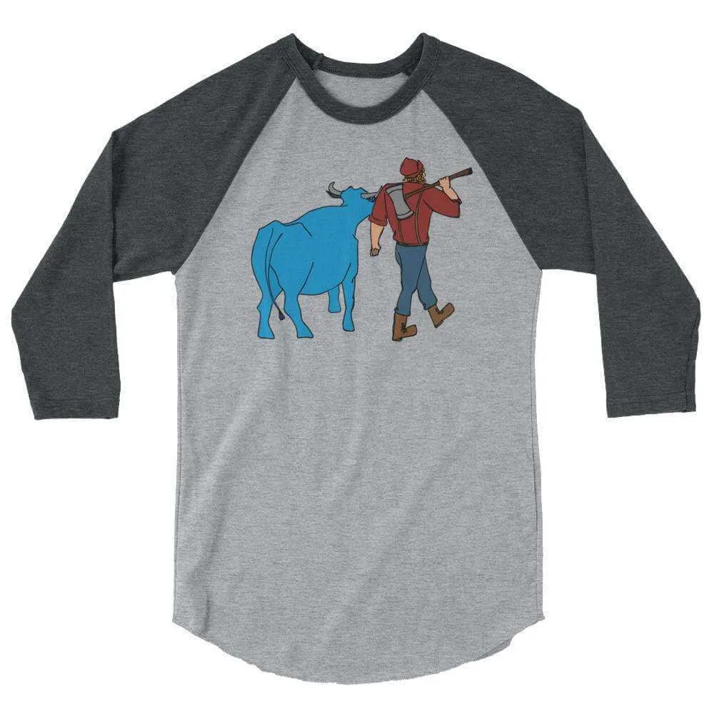 Paul Bunyan/Babe the Blue Ox Men's/Unisex Raglan