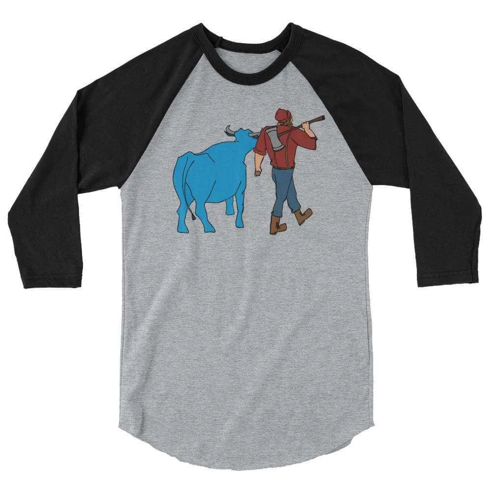 Paul Bunyan/Babe the Blue Ox Men's/Unisex Raglan