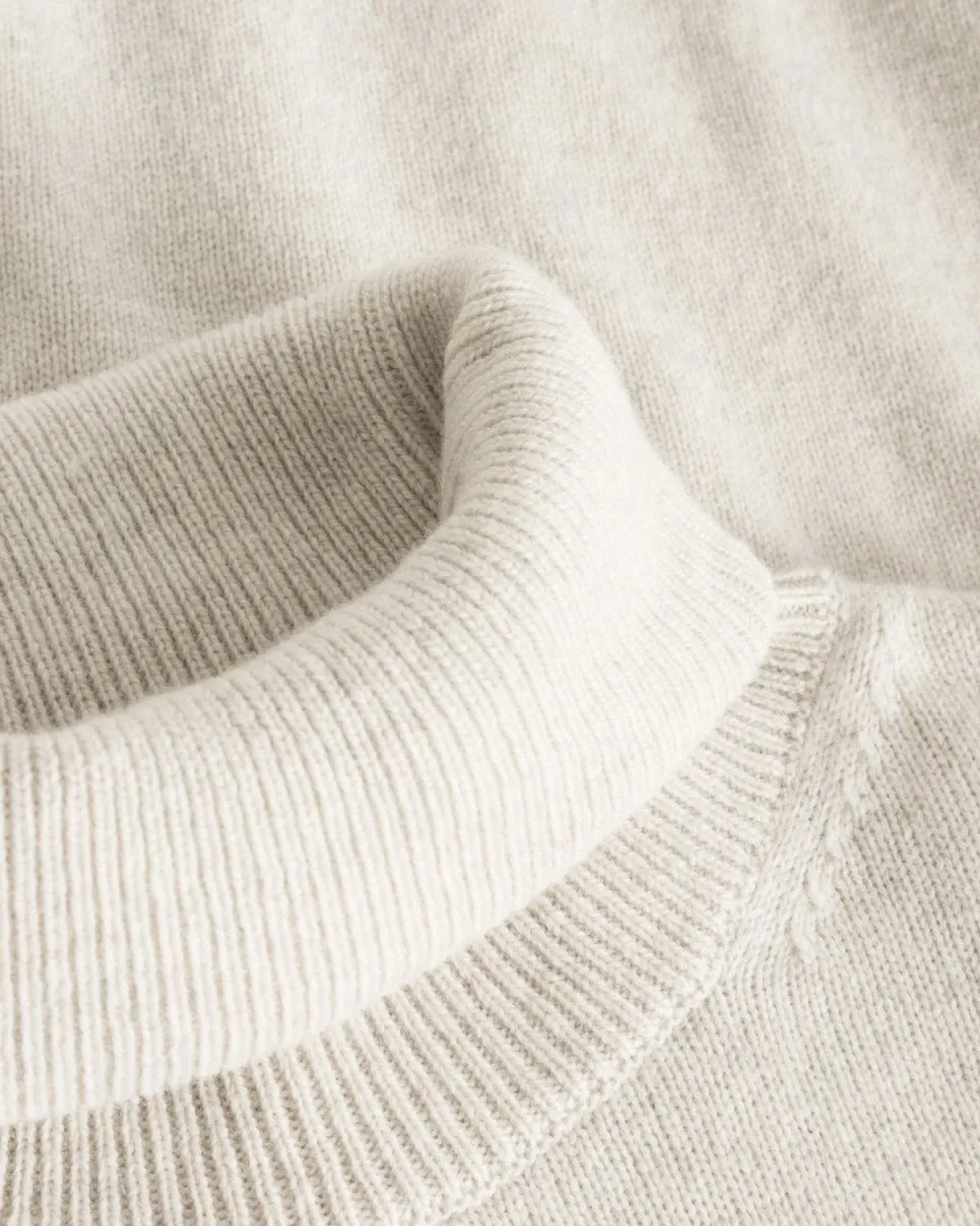 Paula Fine Wool Turtleneck - Oatmeal