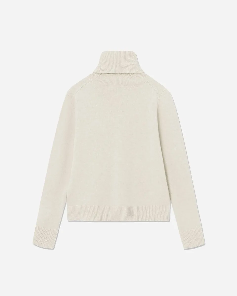 Paula Fine Wool Turtleneck - Oatmeal