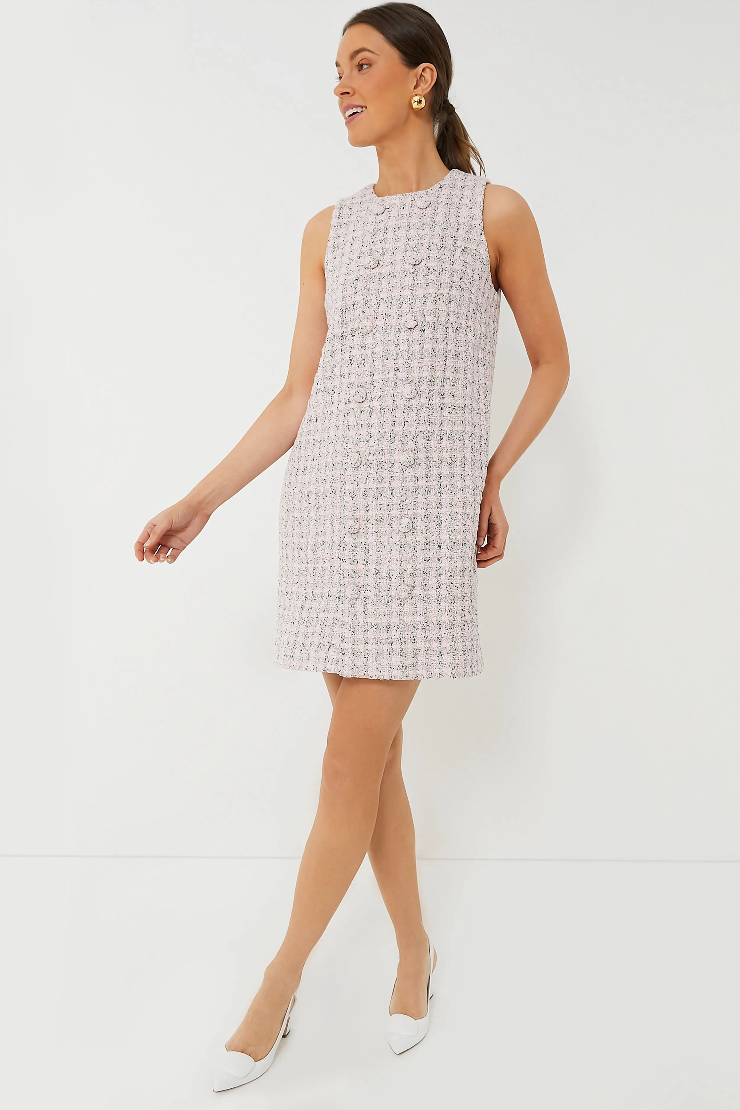 Peony Tweed Bianca Dress