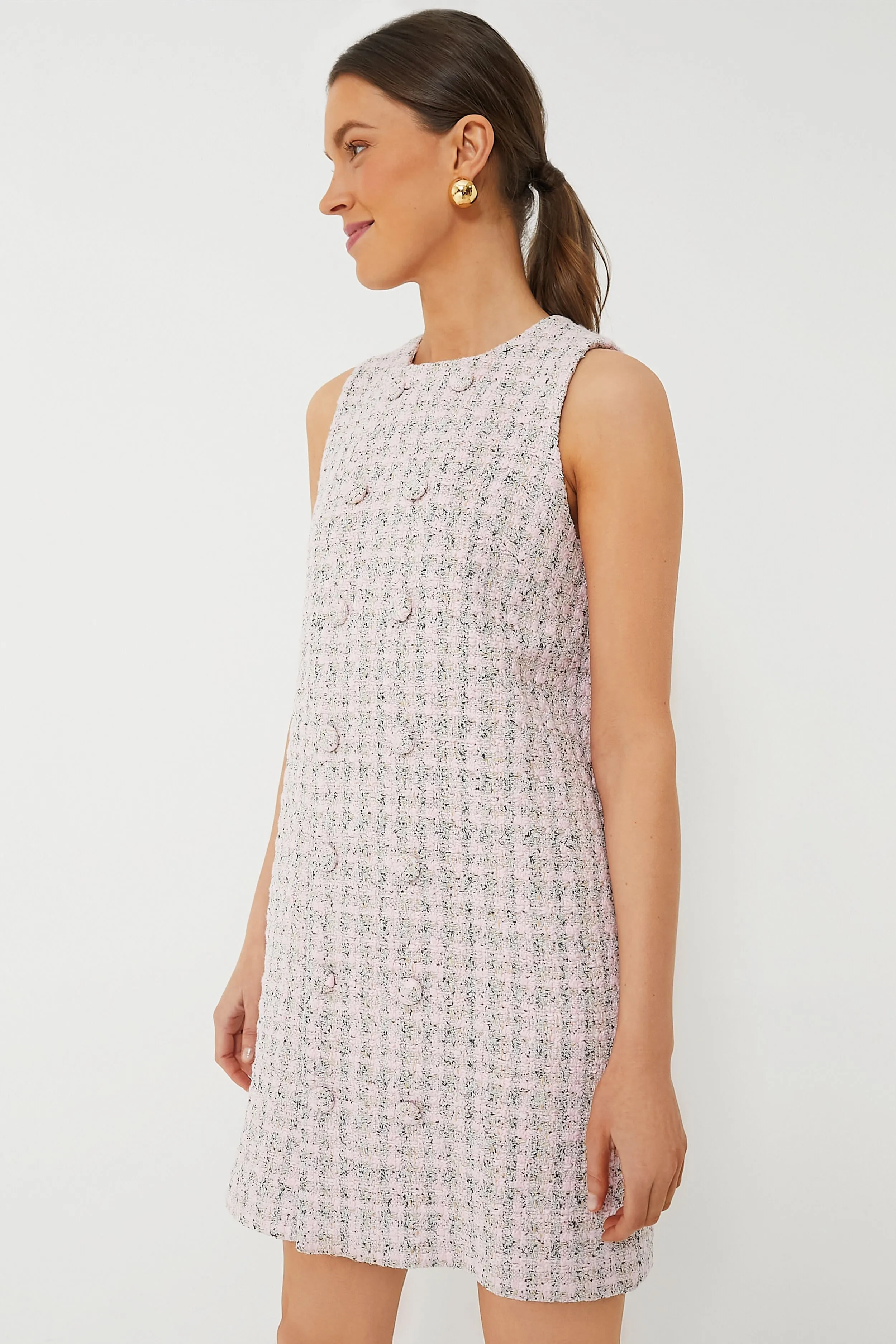 Peony Tweed Bianca Dress