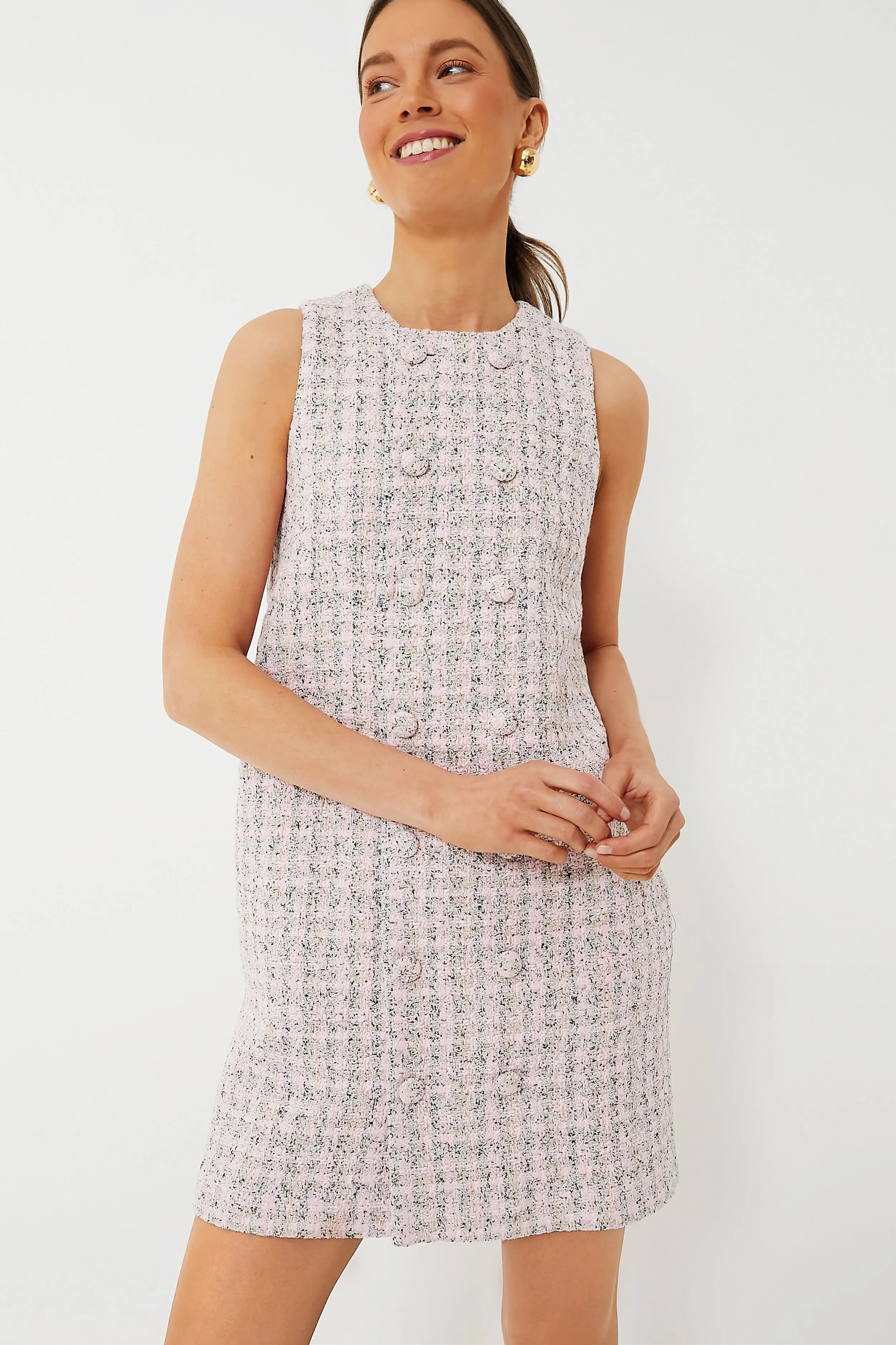 Peony Tweed Bianca Dress