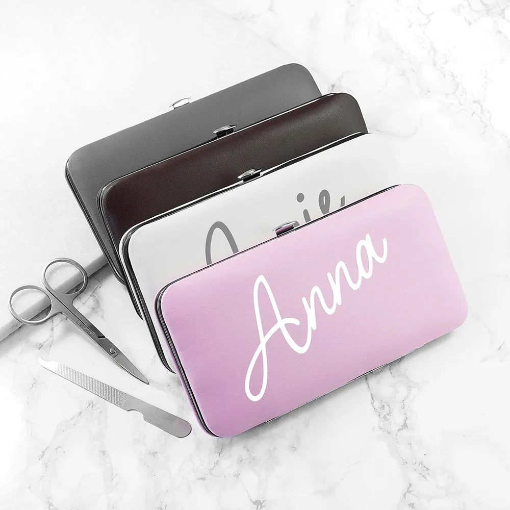 Personalised Manicure Set - Brown