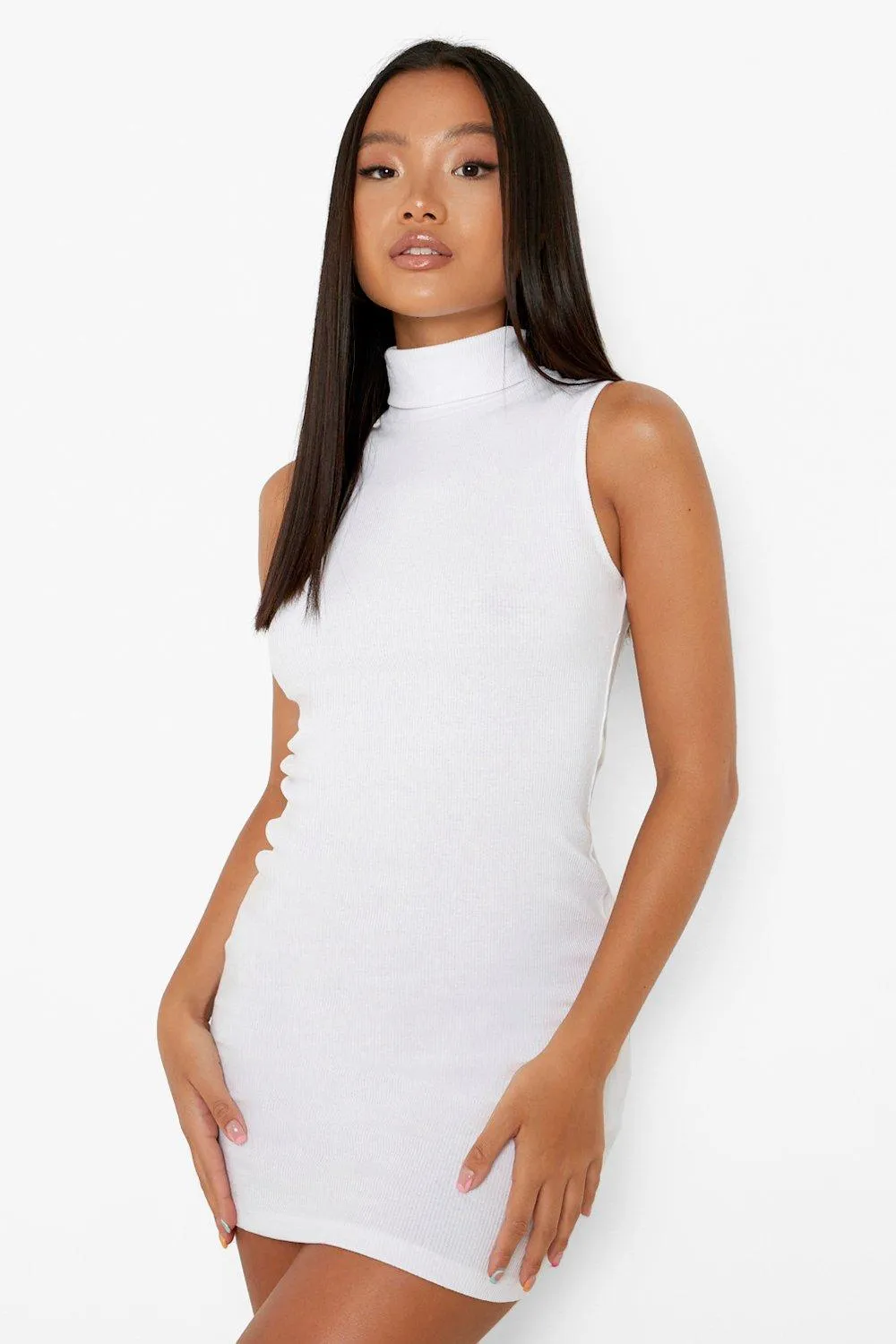 Petite Recycled Turtleneck Mini Dress