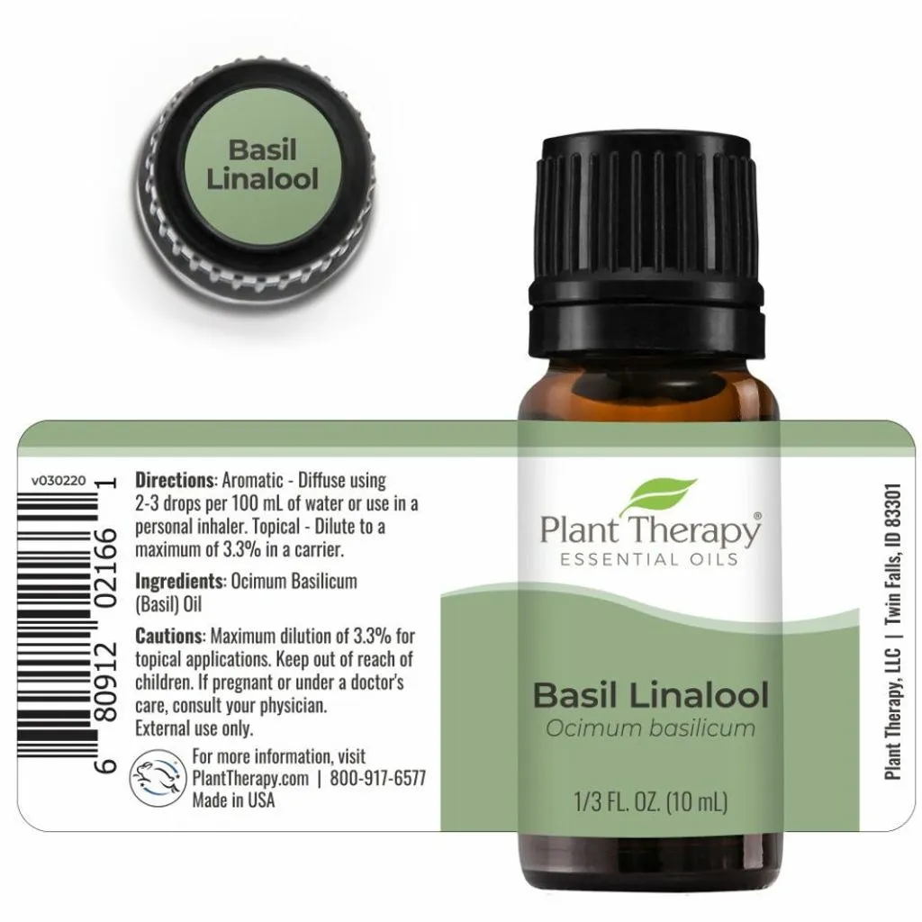 Plant Therapy Basil Linalool Essential Oil