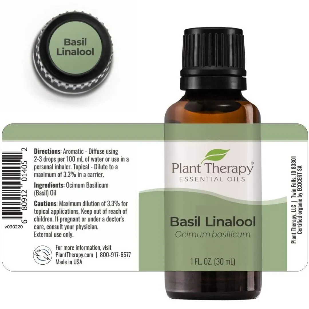 Plant Therapy Basil Linalool Essential Oil