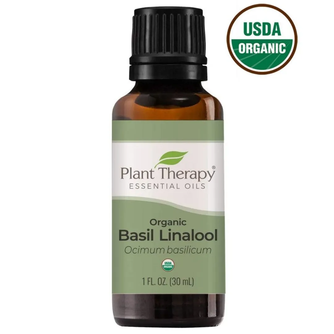 Plant Therapy Basil Linalool Organic Essential Oil