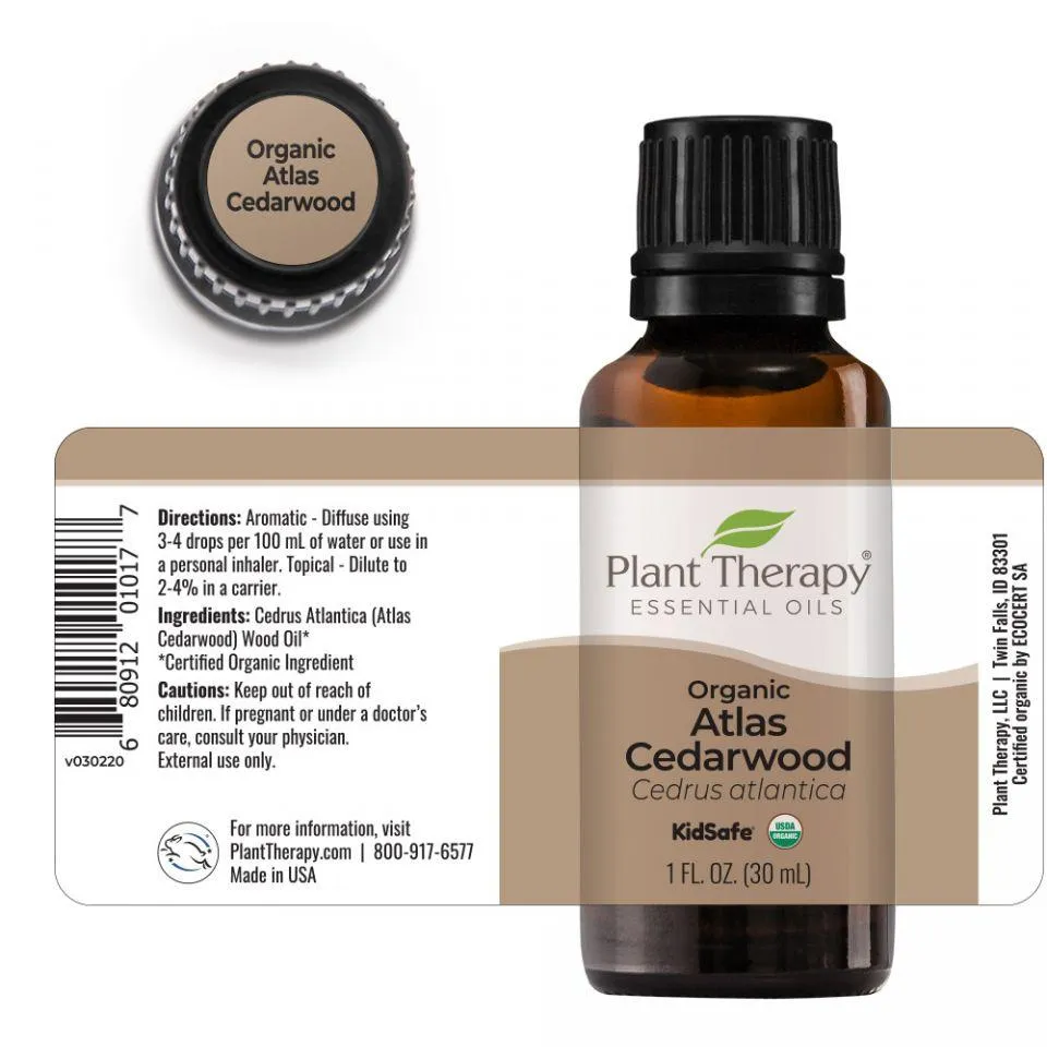 Plant Therapy Cedarwood Atlas Organic Essential Oil