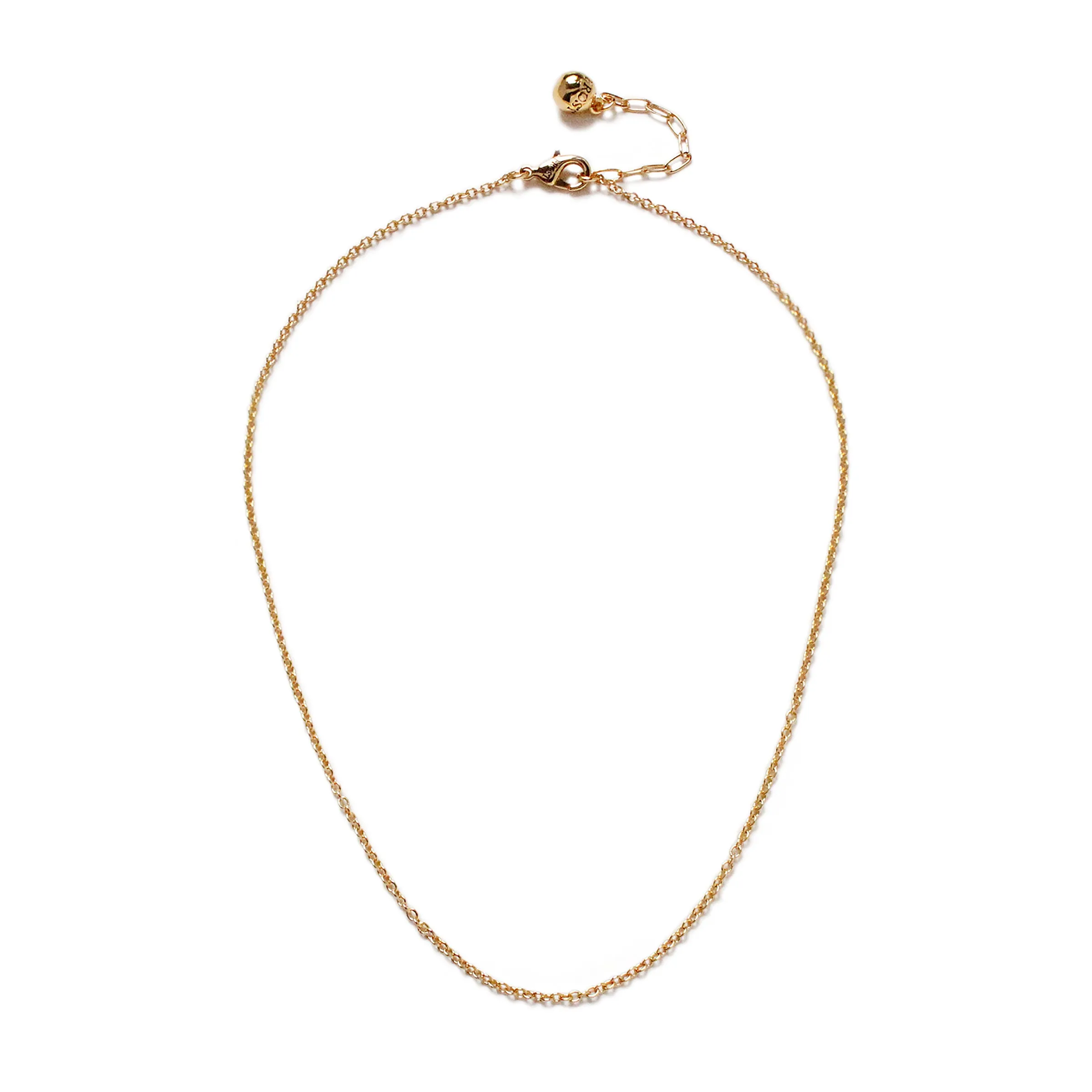 Plaza Cable Link Necklace Base - Gold