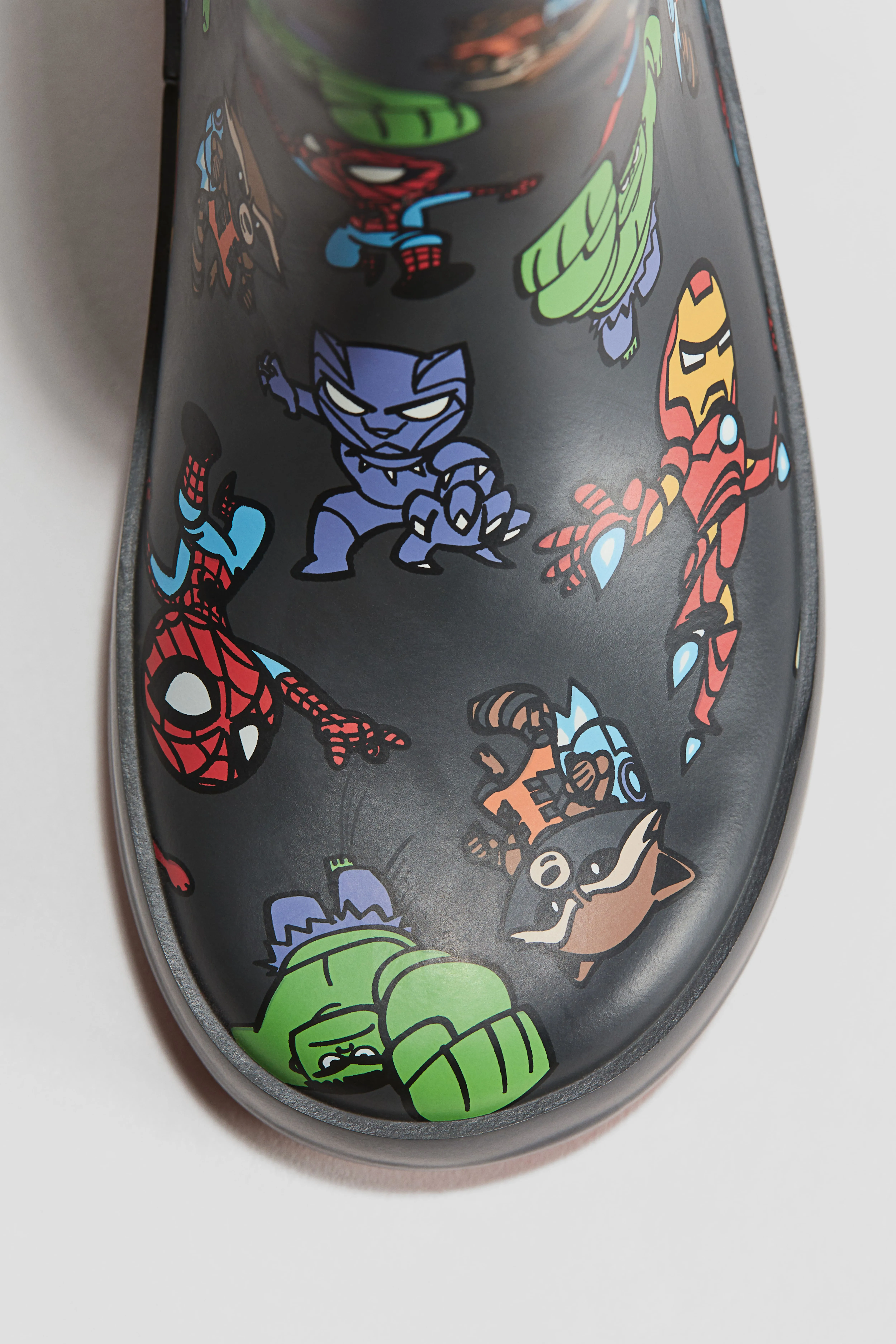 Printed wellingtons - No heel - Black/Marvel Comics - Kids | H&M GB