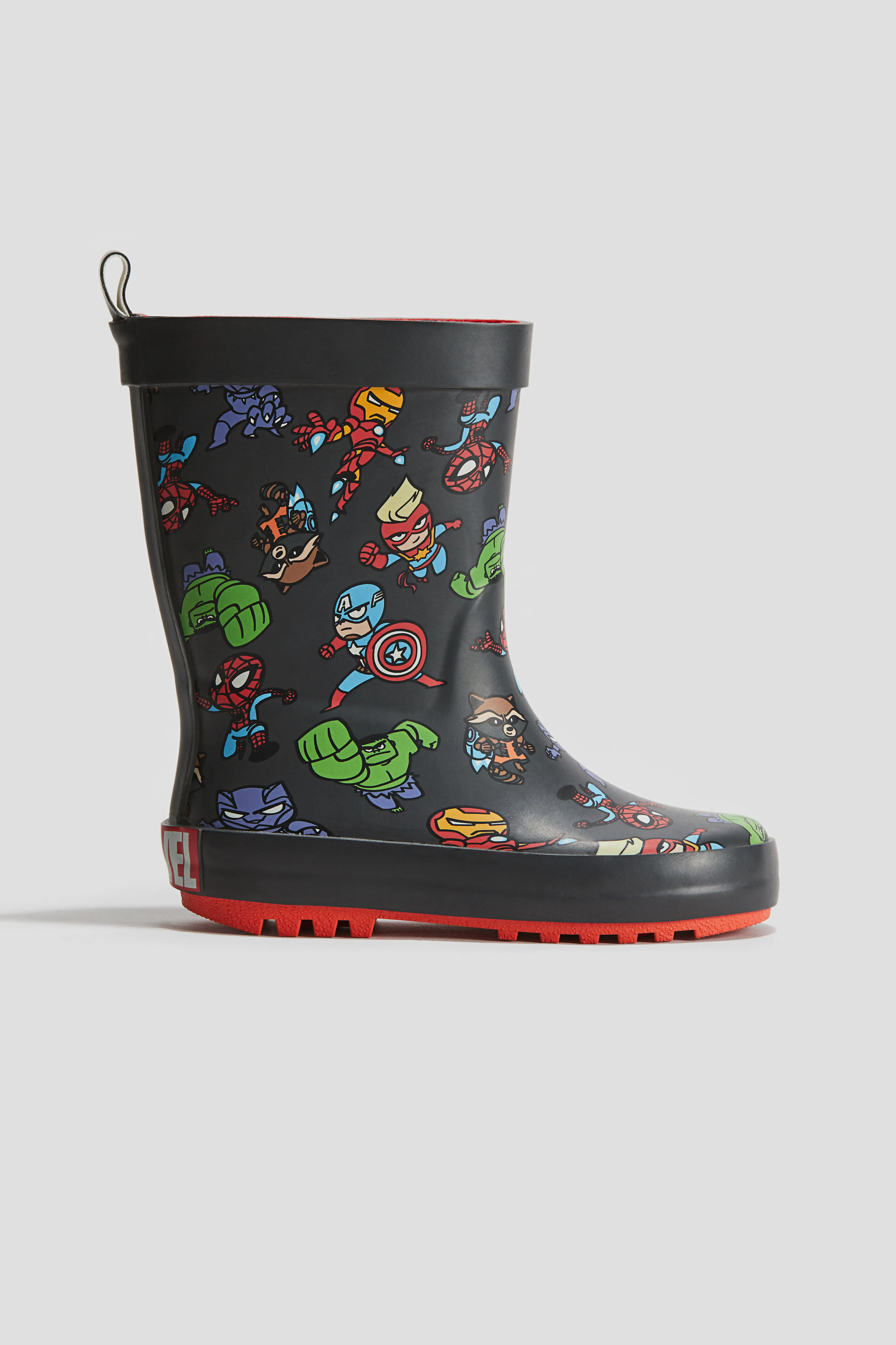 Printed wellingtons - No heel - Black/Marvel Comics - Kids | H&M GB