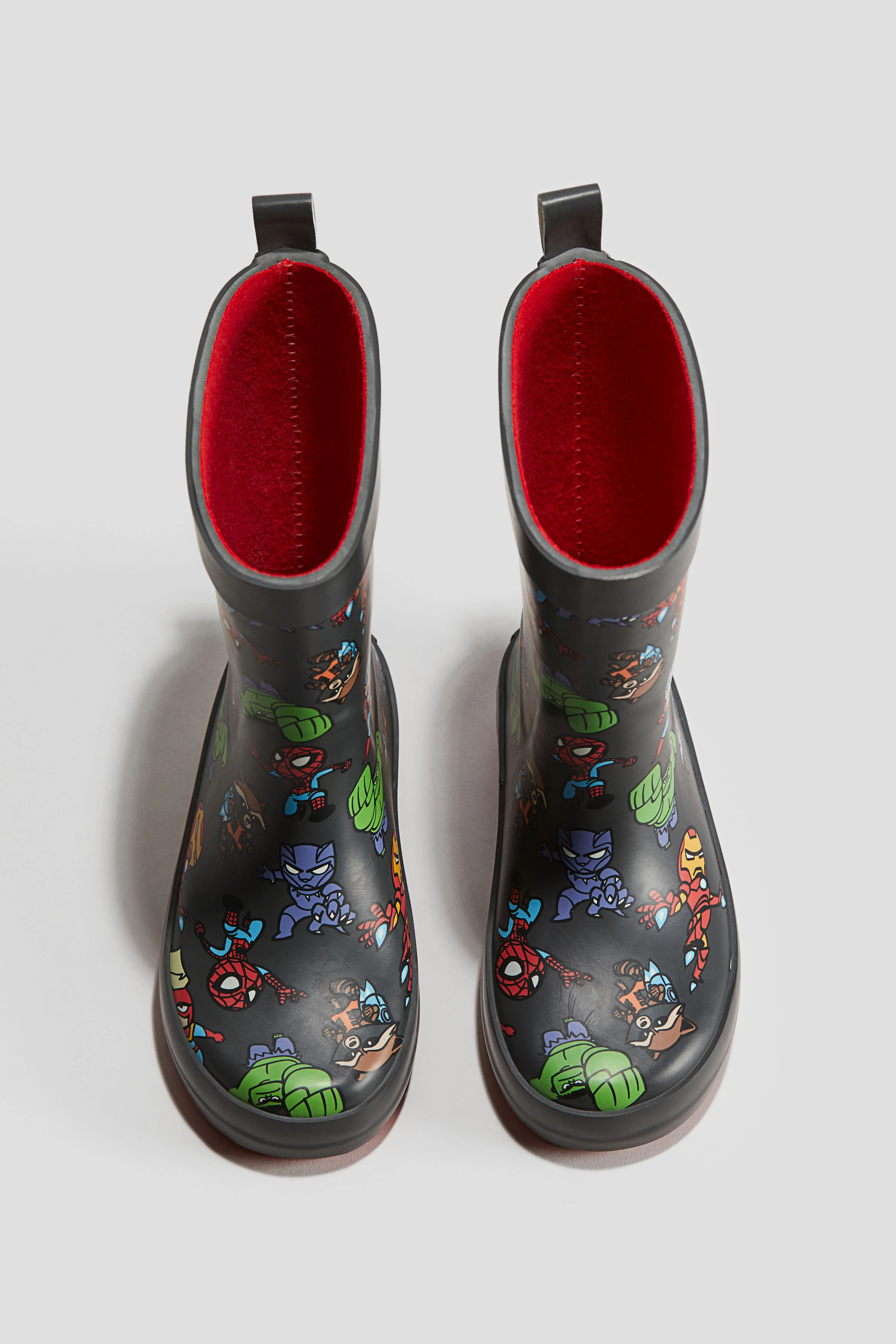 Printed wellingtons - No heel - Black/Marvel Comics - Kids | H&M GB