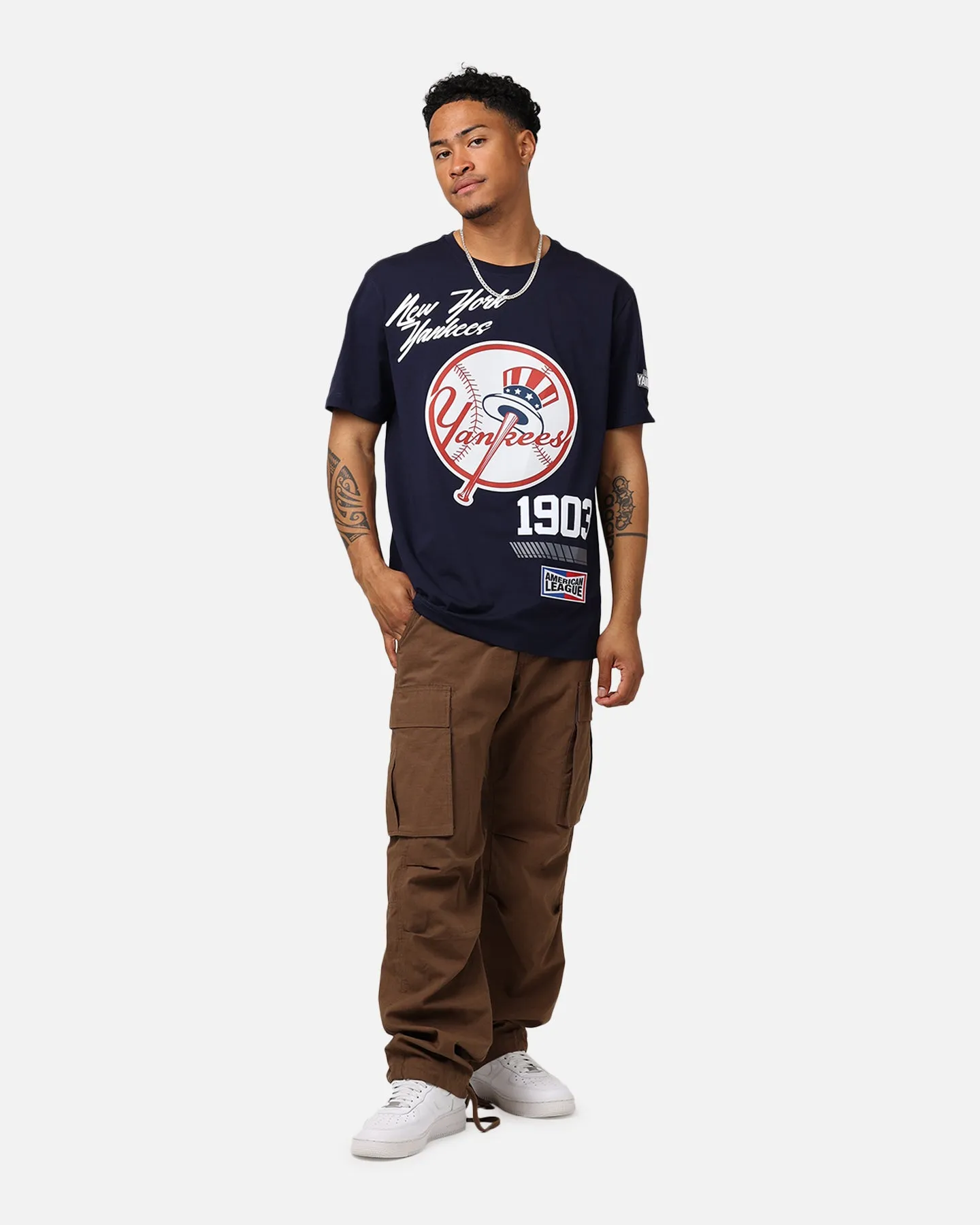 Pro Standard New York Yankees Fast Lane SJ T-Shirt Midnight Navy