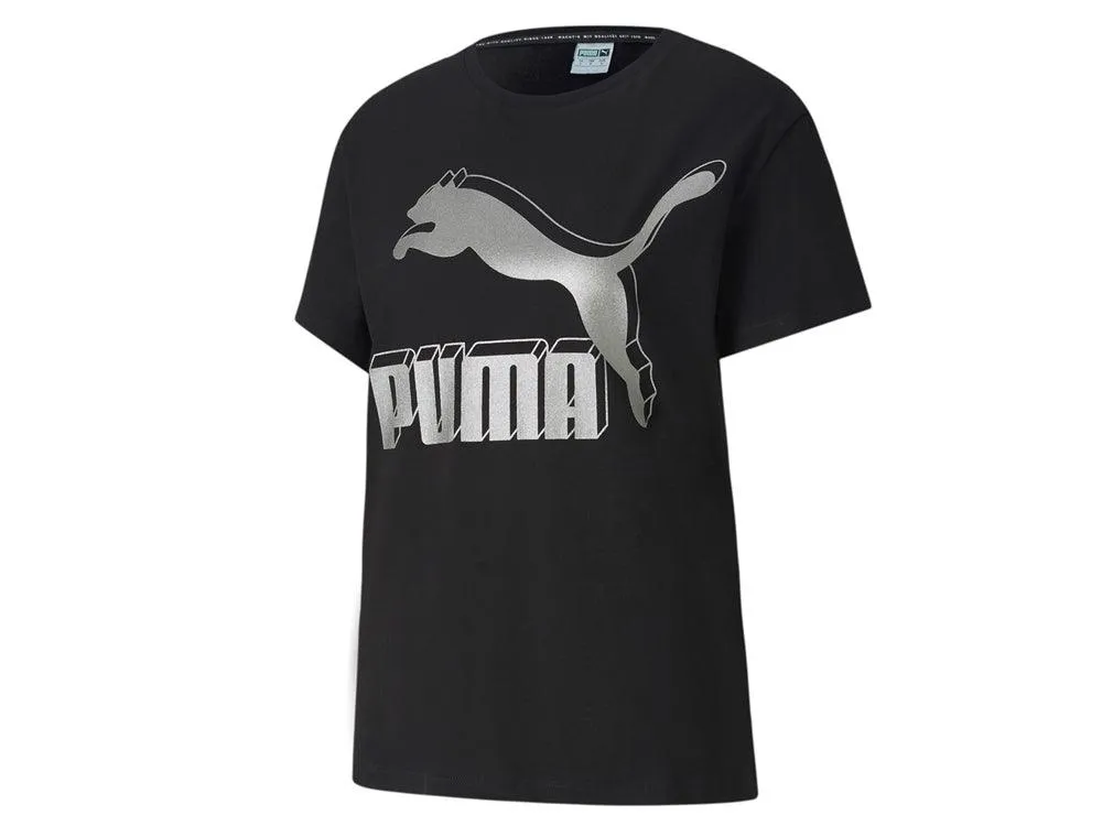 PUMA Classic Logo Tee T-Shirt Black Metallic 59551471