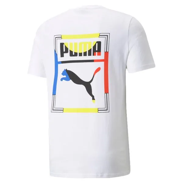 PUMA - Men - Graphic Box Logo Play Tee - White