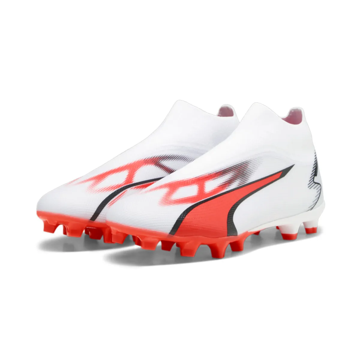 PUMA Ultra Match+ Laceless FG/AG (White/Pink)