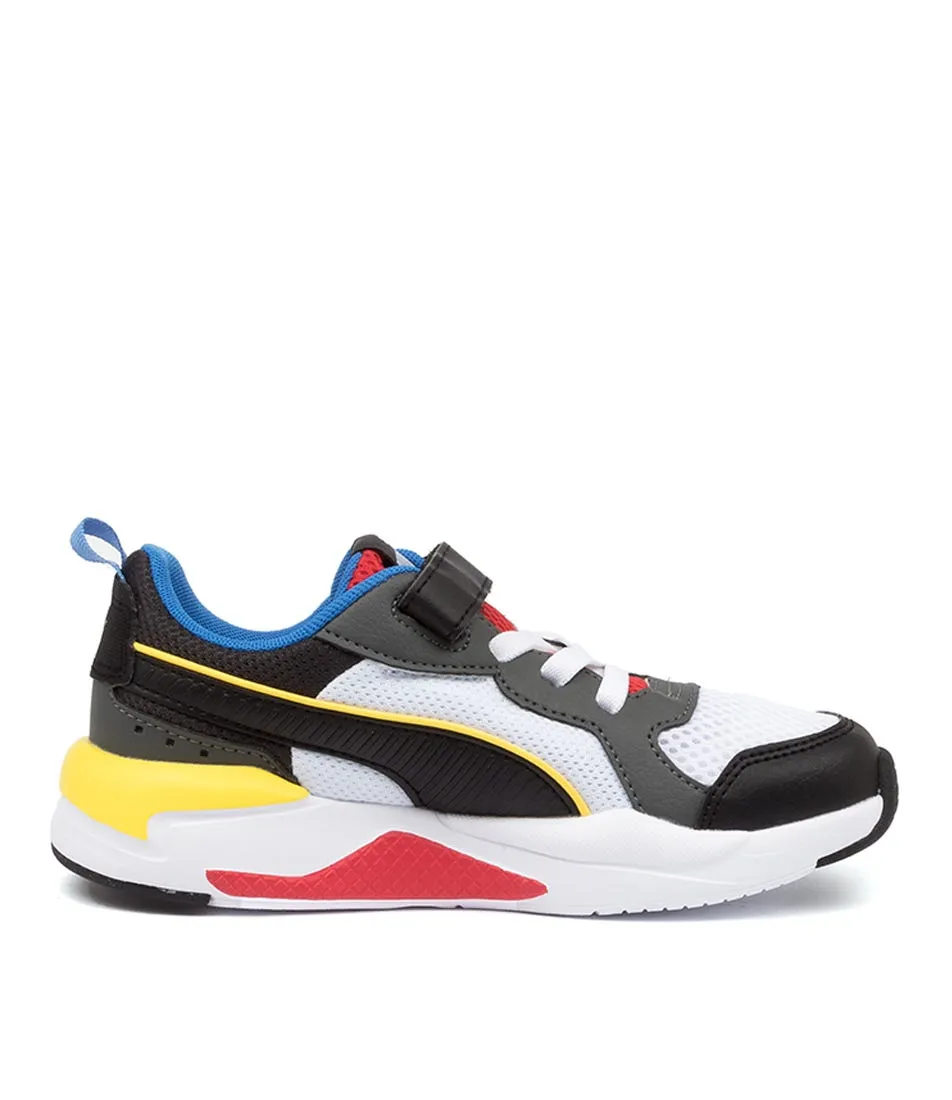 PUMA X-ray V Ps Vel Jr Wht Bk