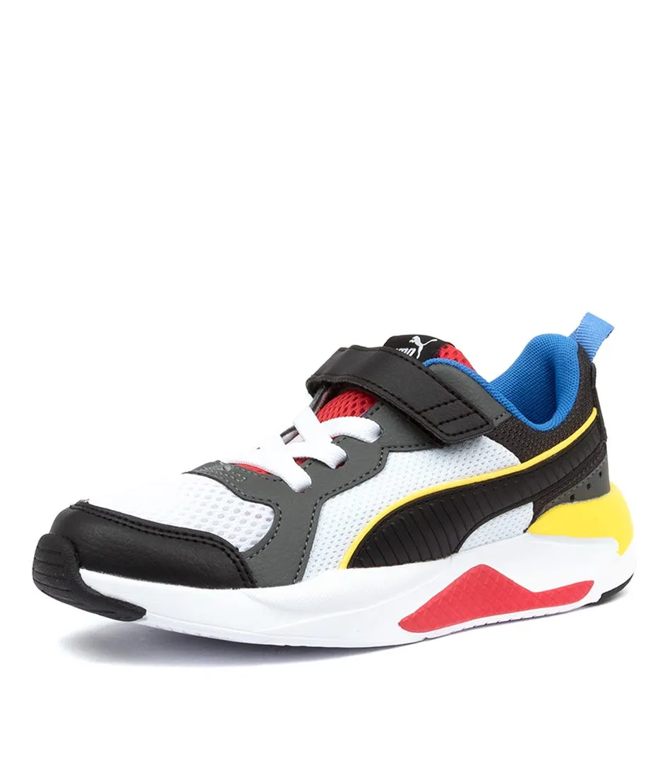 PUMA X-ray V Ps Vel Jr Wht Bk