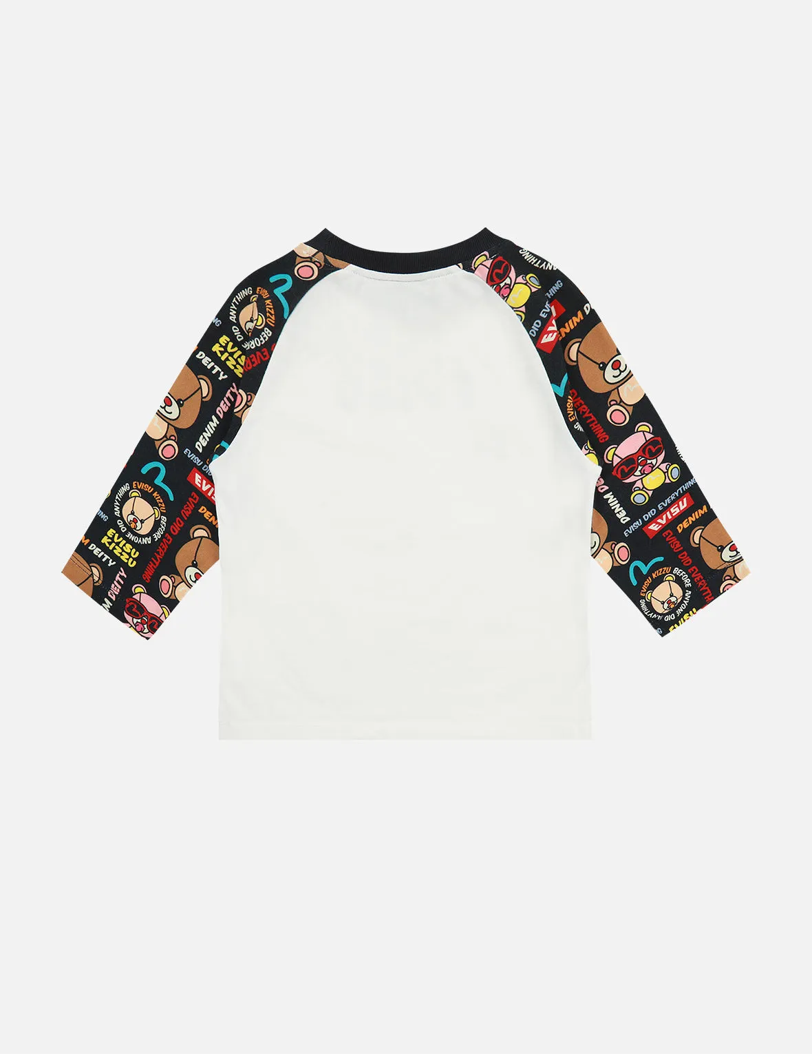 Raglan T-shirt with  Bear-pattern Sleeves