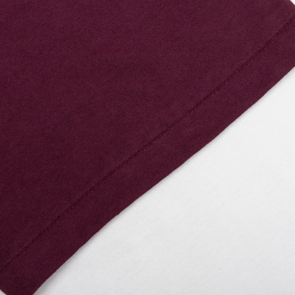 Raglan Tee - Bordeux/White