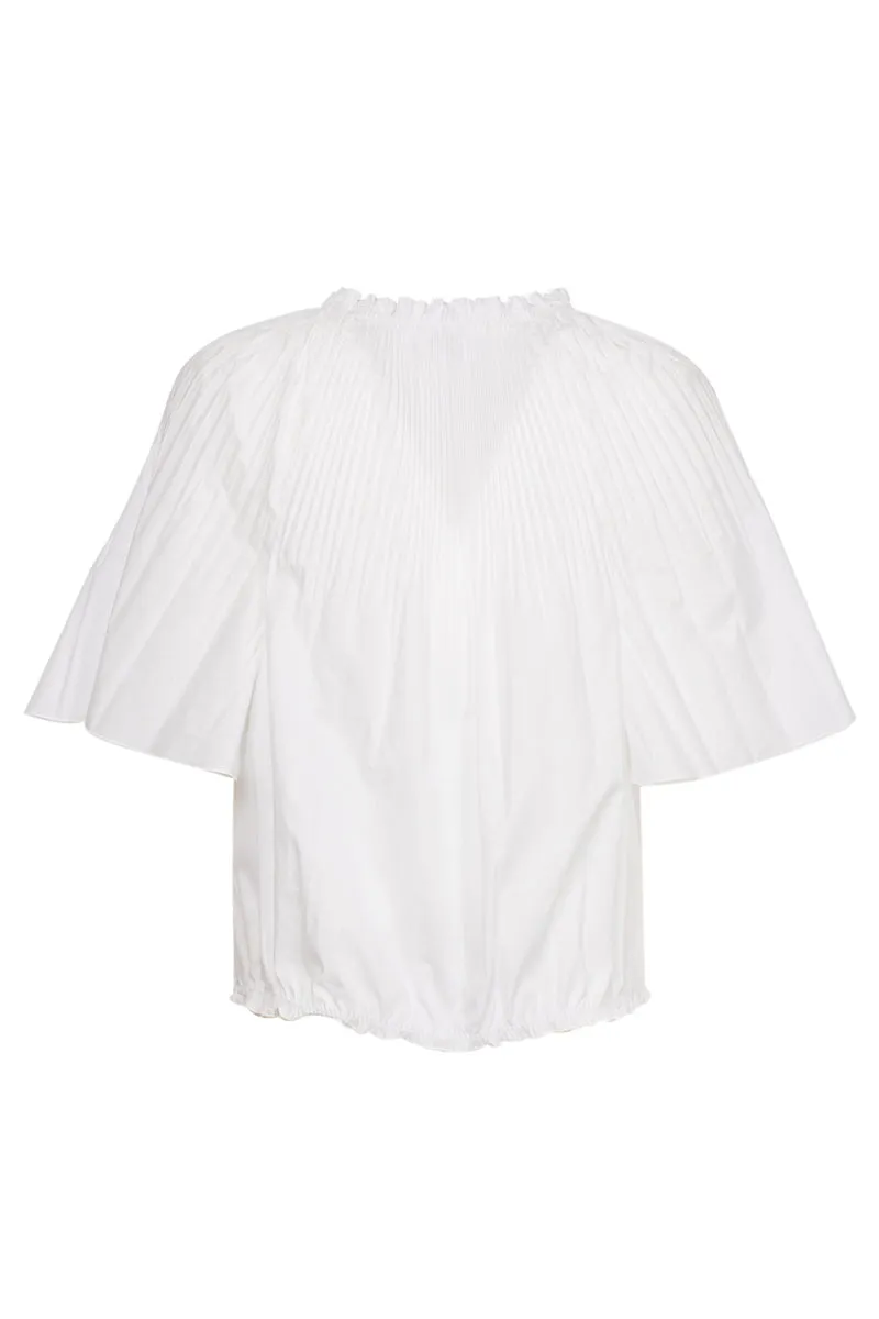 REDValentino Pleated Raglan Sleeved Poplin Blouse