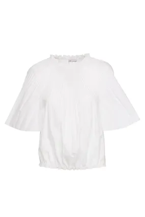 REDValentino Pleated Raglan Sleeved Poplin Blouse