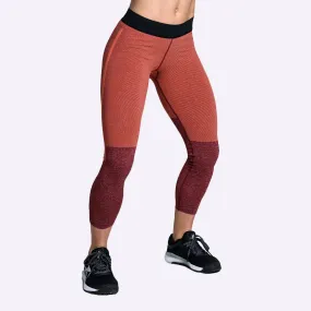 Reebok - Women's CrossFit MyoKnit Tights - Merlot/Sunglow