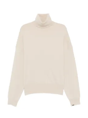 Relaxed turtleneck sweater n°204 jill, eggshell