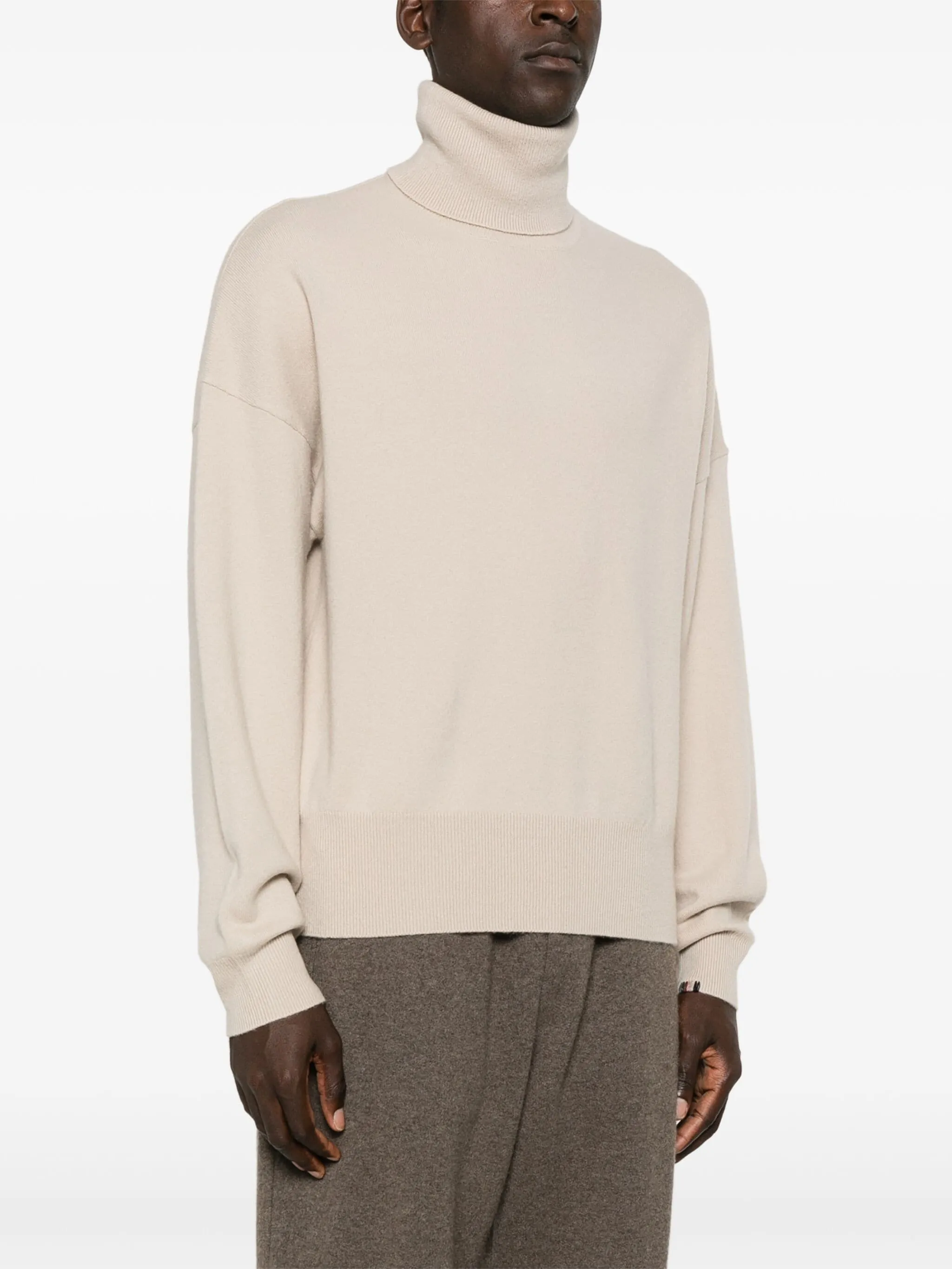 Relaxed turtleneck sweater n°204 jill, eggshell