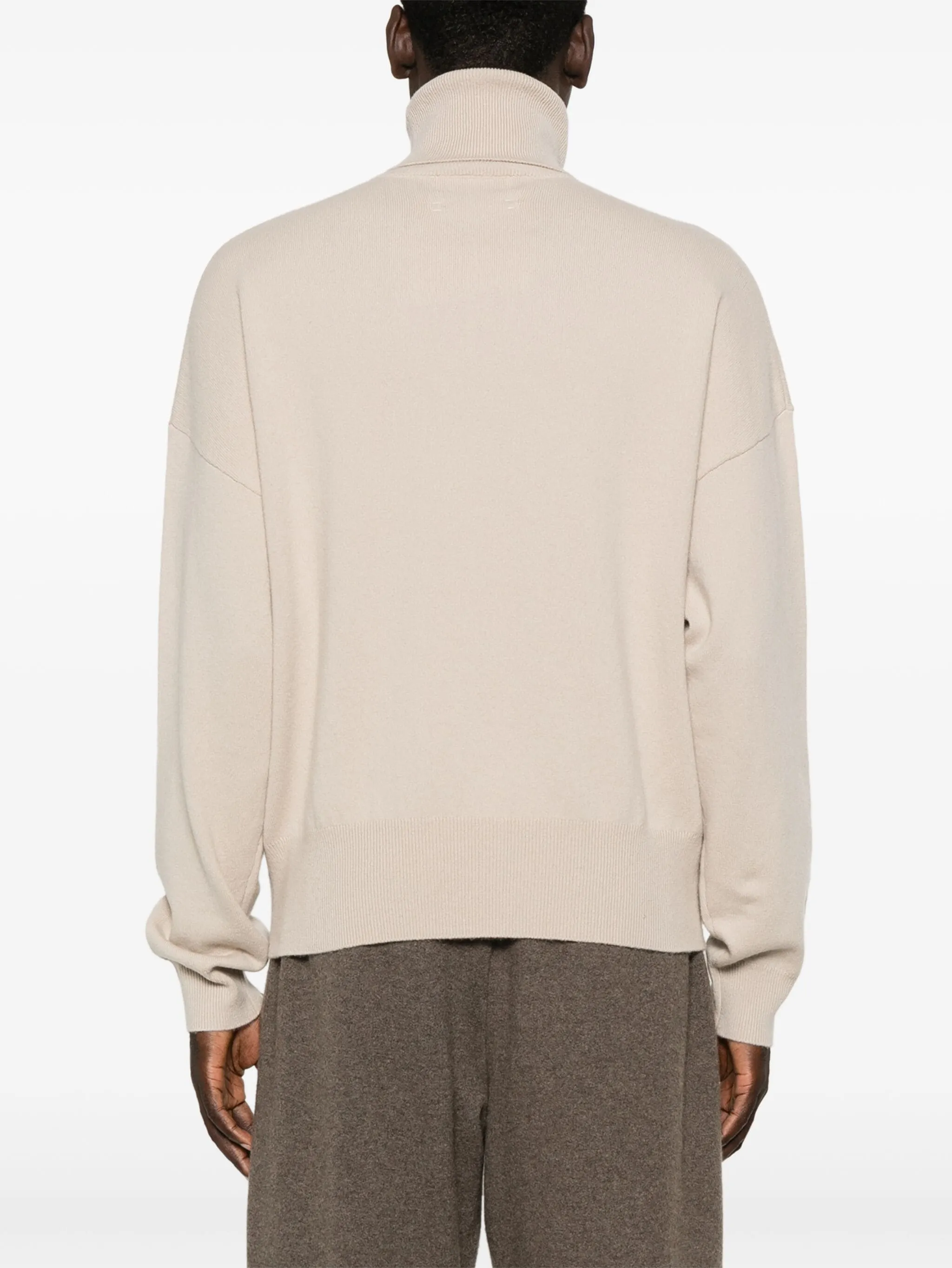 Relaxed turtleneck sweater n°204 jill, eggshell