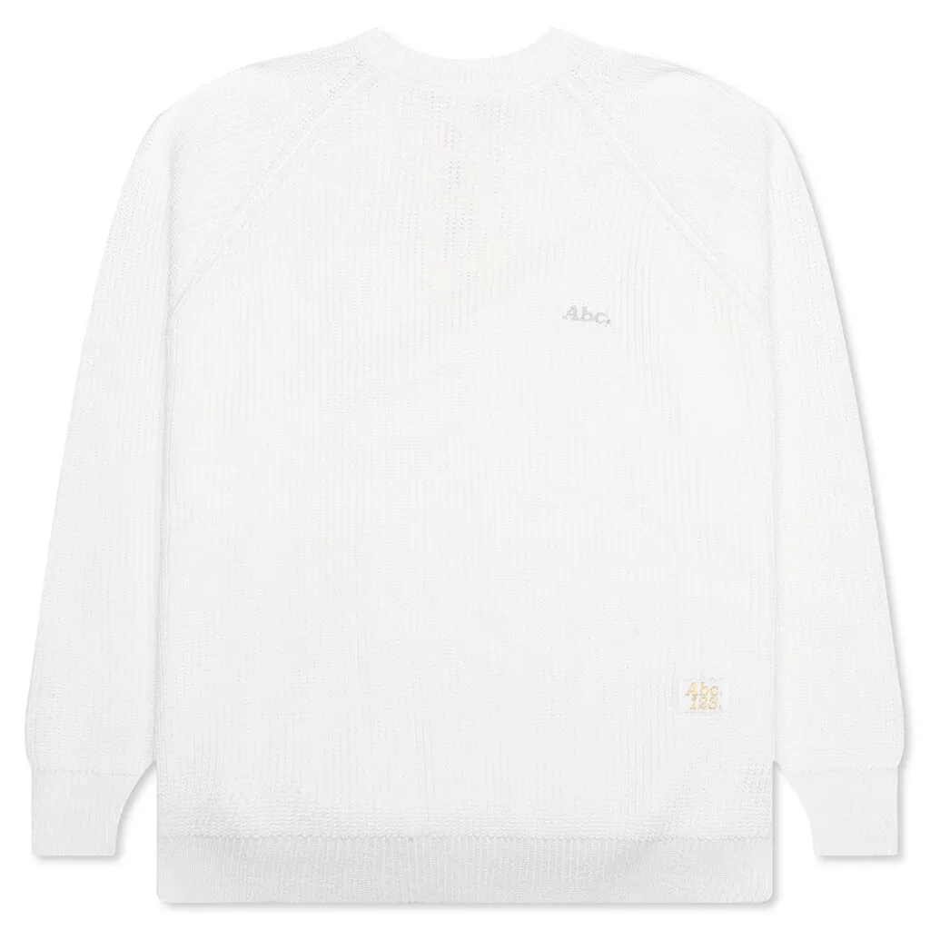 Ribbed Crewneck - Selenite White