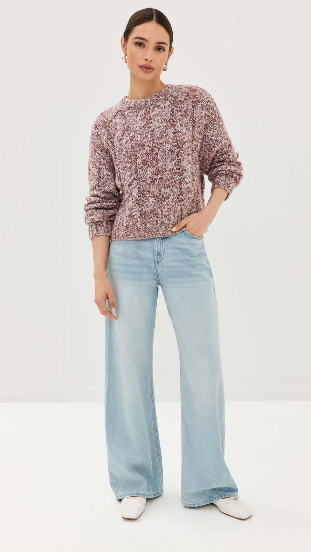 Sablyn Tristan M Marled Crewneck Pullover - Marled Cimarron