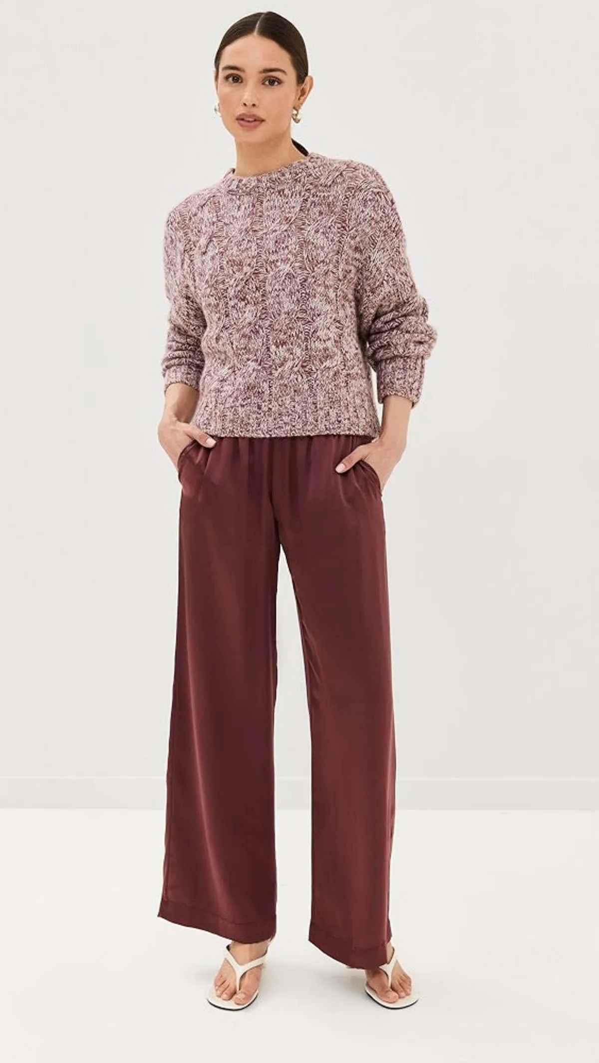 Sablyn Tristan M Marled Crewneck Pullover - Marled Cimarron