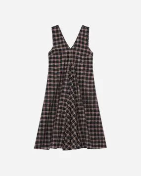 Seersucker Check Midi Dress - Fossil