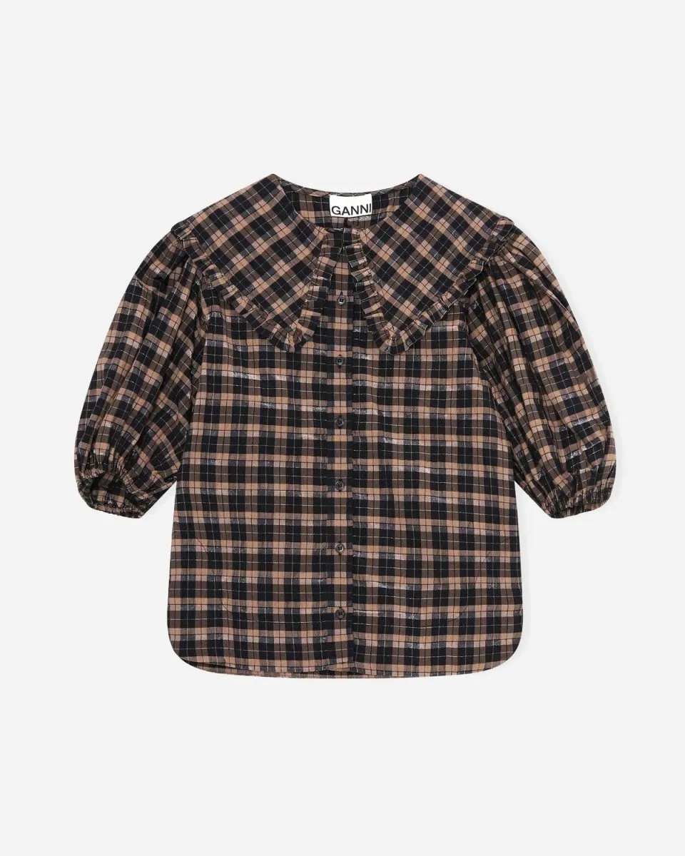 Seersucker Check Shirt - Fossil