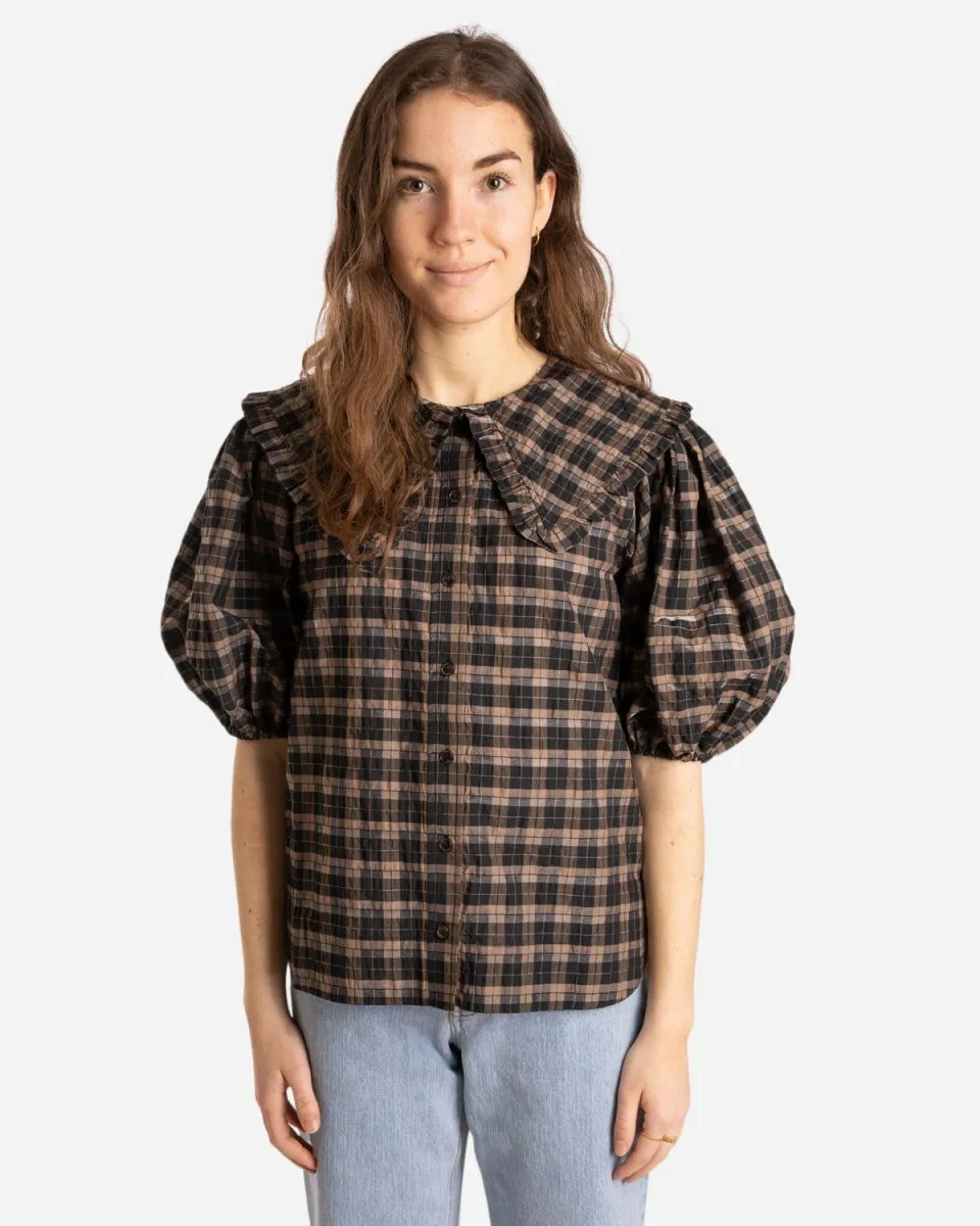 Seersucker Check Shirt - Fossil