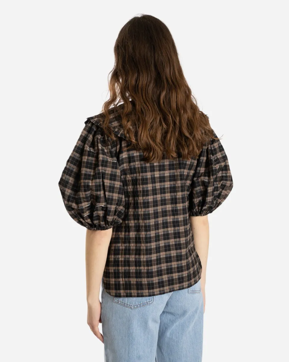 Seersucker Check Shirt - Fossil