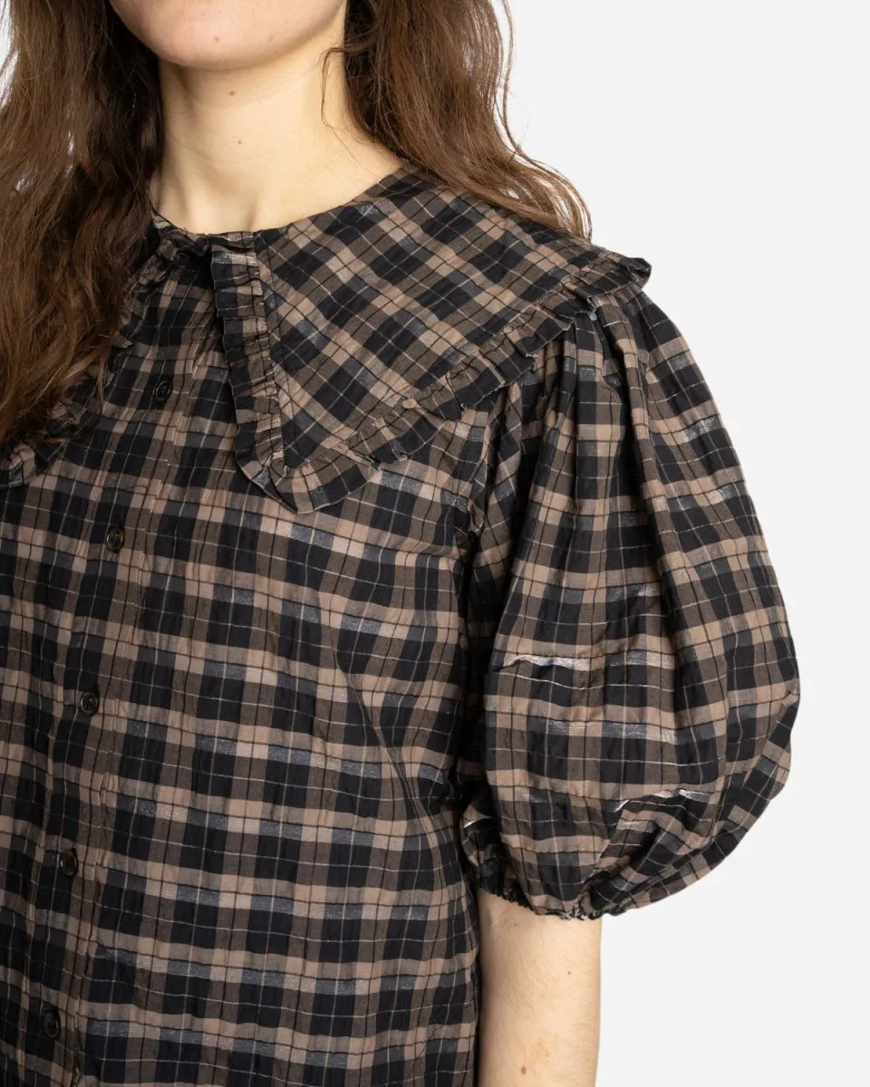 Seersucker Check Shirt - Fossil