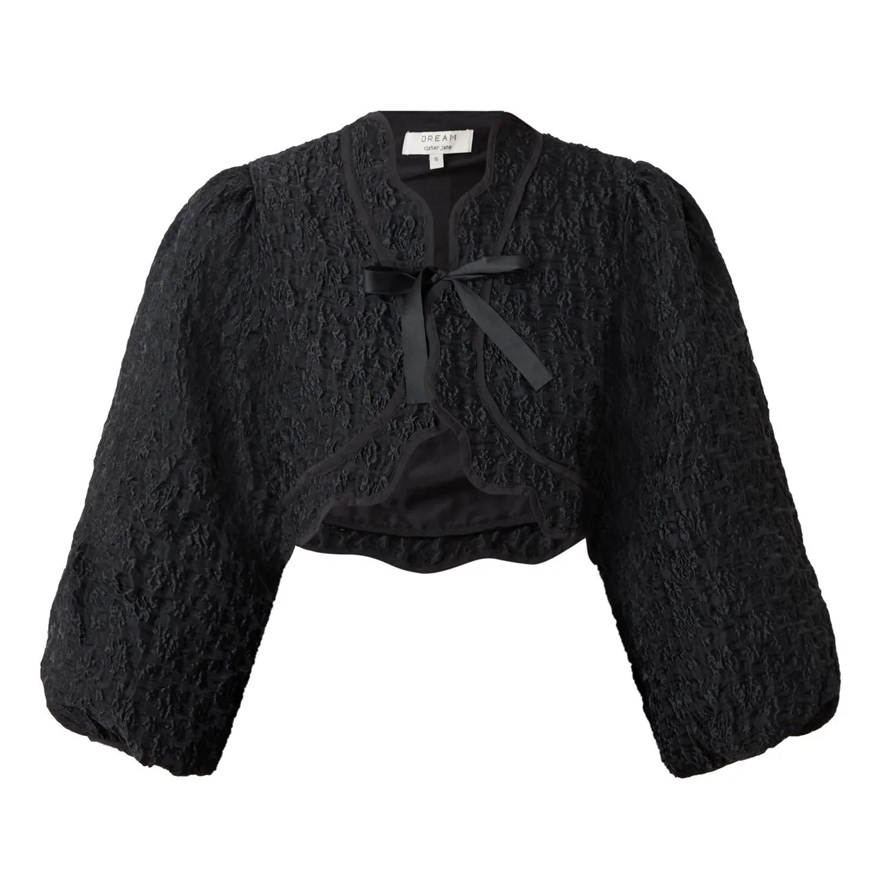 SISTER JANE Paddock Jacquard Bolero - Black