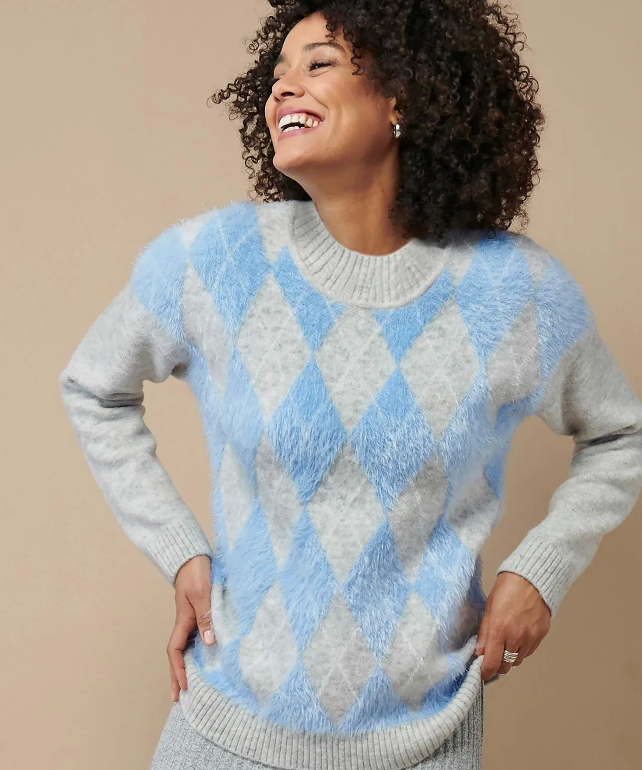 Skin Soft Argyle Jumper 