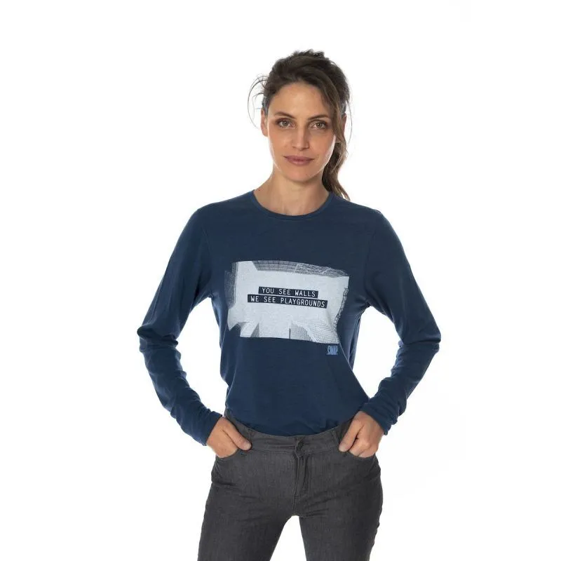 Snap  Technical Merino LS - Maglietta lana merinos