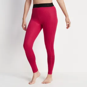 Snowdon Womens Thermal Base Layer Legging - Cerise Fairisle