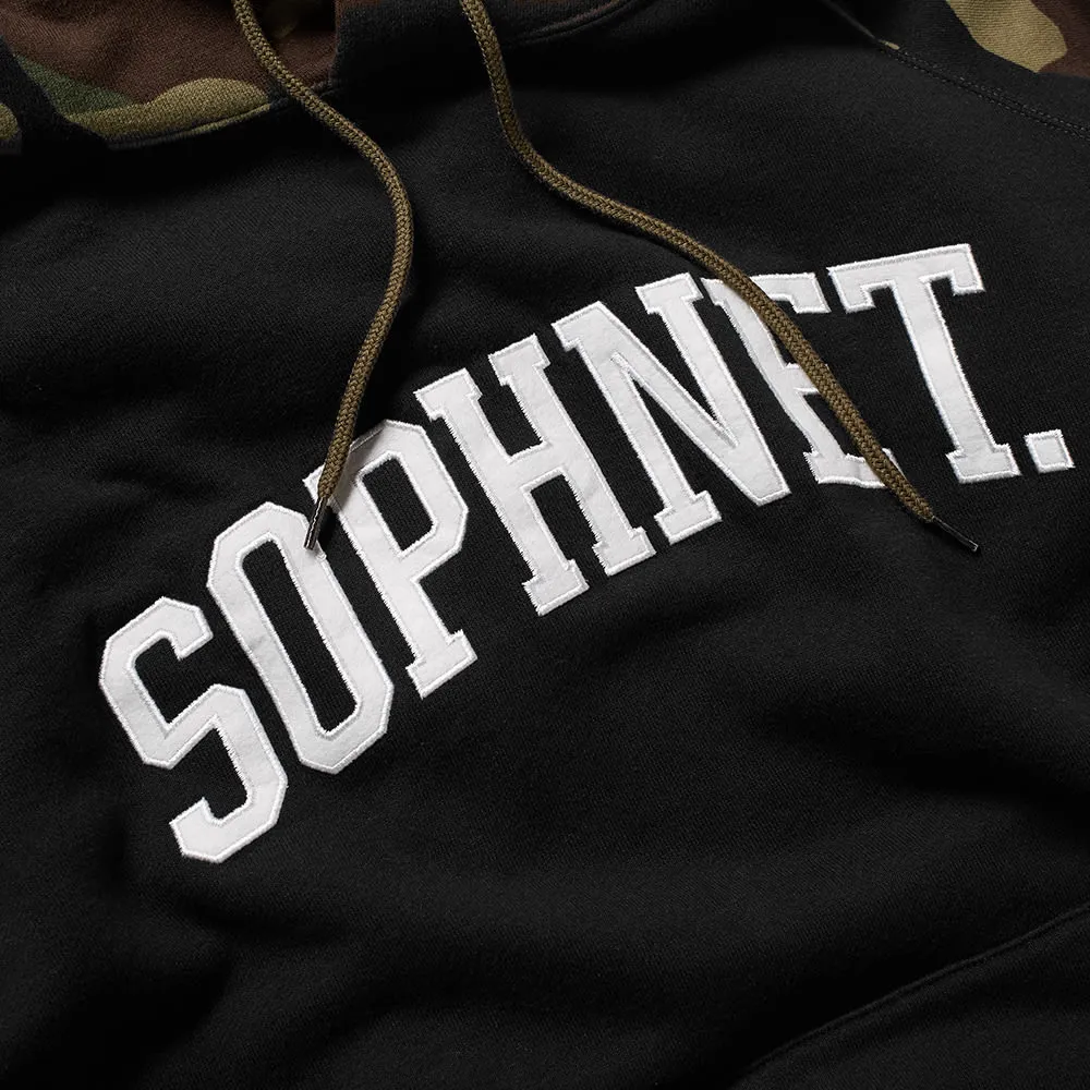 SOPHNET. Arch Logo Raglan HoodyBlack