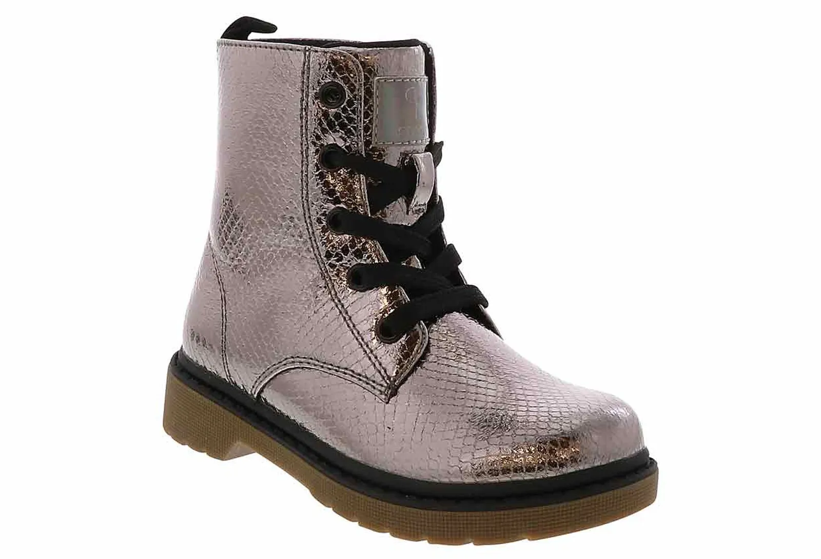 Sprox Hollywood Pewter Snake Youth Girls' (11-4) Combat Boot