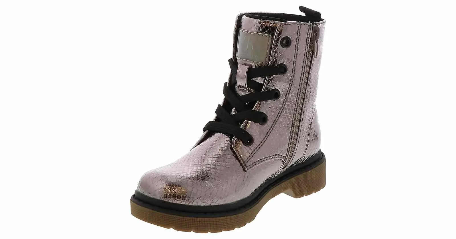 Sprox Hollywood Pewter Snake Youth Girls' (11-4) Combat Boot