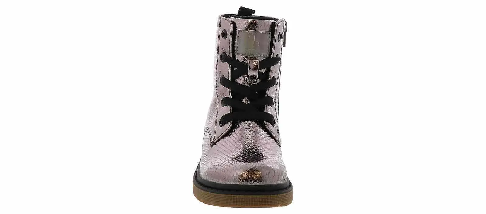 Sprox Hollywood Pewter Snake Youth Girls' (11-4) Combat Boot